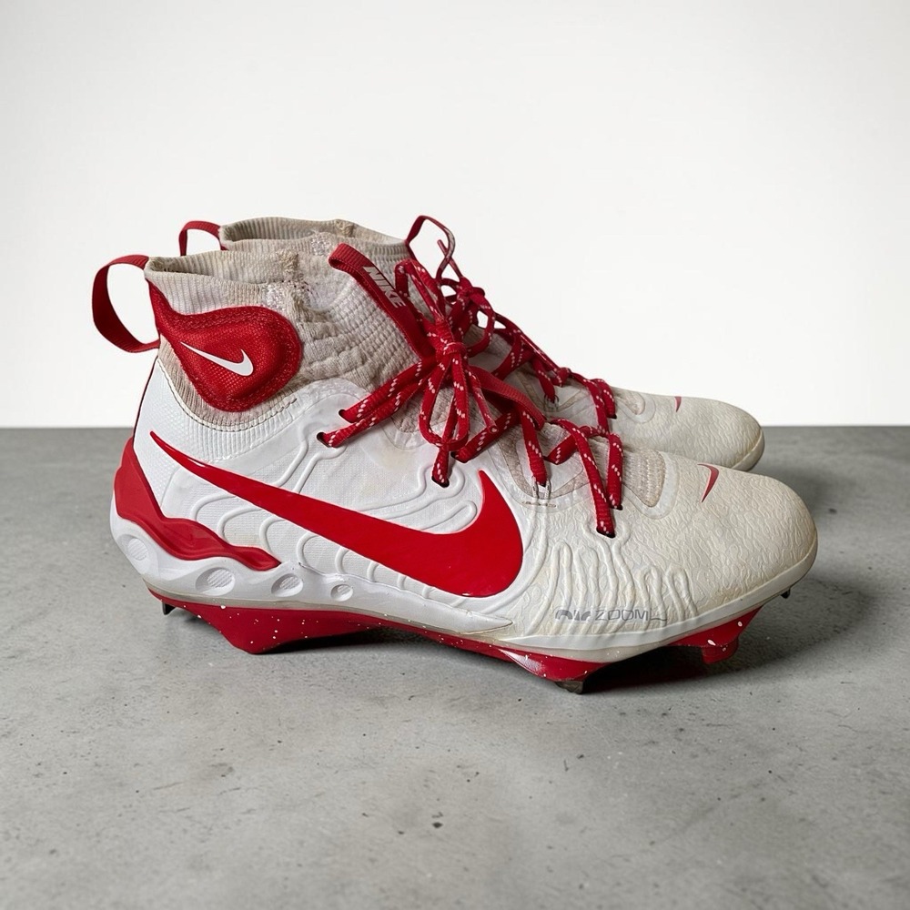 Nike Alpha Huarache NXT Baseball Men Size 8 White University Red DJ6517-108